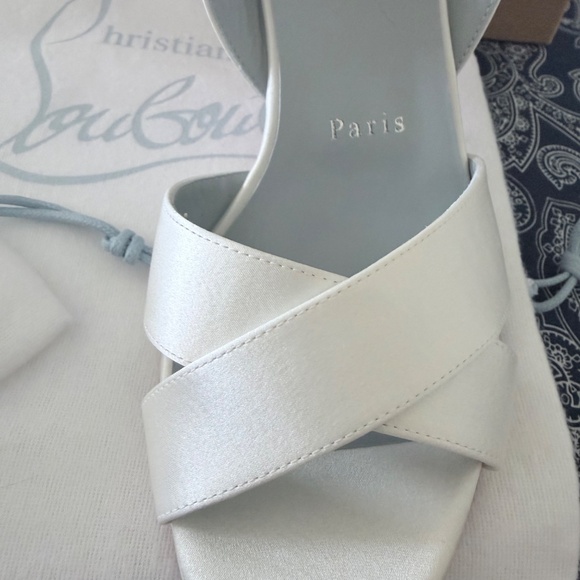 Louboutin Women’s Mariza 85 Ivory Wedding Heels - Picture 11 of 14